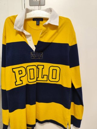 Polo Ralph Lauren Rayas Azul Blanco Manga Larga