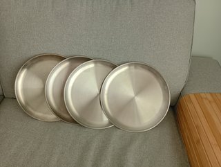 Set 4 Bandejas Acero Inox Horno