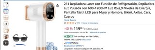 Depiladora Láser 21J con Refrigeración