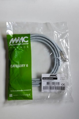 17 Latiguillos mmc Cat.6 U/UTP 2m RJ45 gris