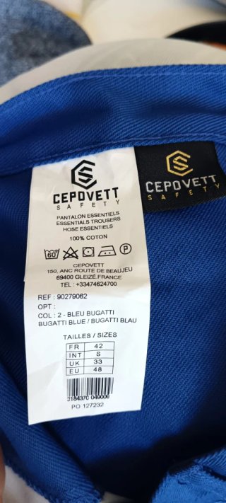 Pantalones de trabajo Cepovett azules