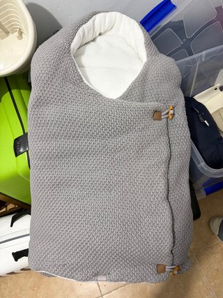 Saco Capazo Bebé Cotton Juice Gris