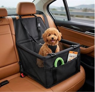 Sedile Auto per Cani Nero/Marrone