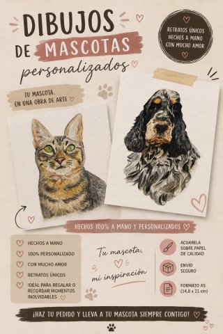 Dibujos de mascotas personalizados