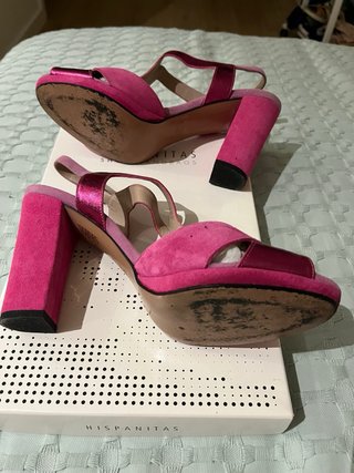 Zapatos de fiesta Gloria Ortiz dorados y rosas