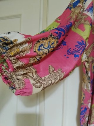 Túnica larga estampada multicolor