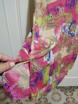 Túnica larga estampada multicolor