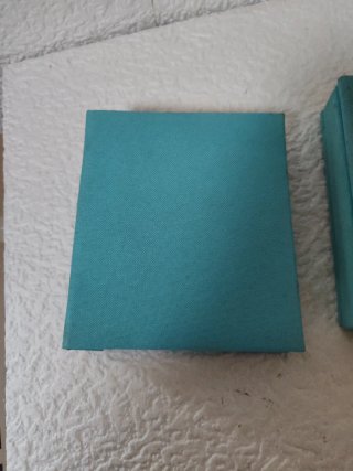 Portafoto teal in tessuto
