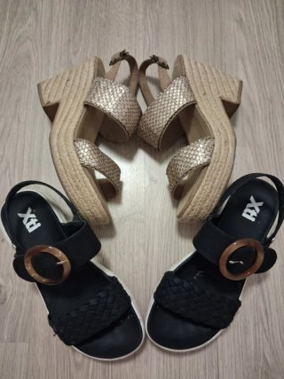 Sandalias planas y plataforma T.39/40
