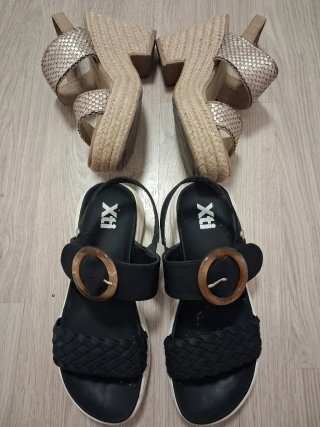 Sandalias planas y plataforma T.39/40