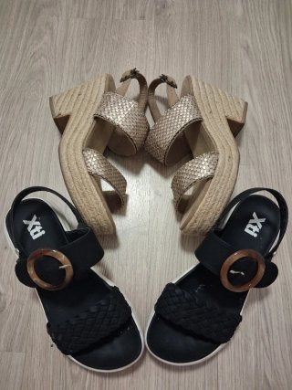 Sandalias planas y plataforma T.39/40