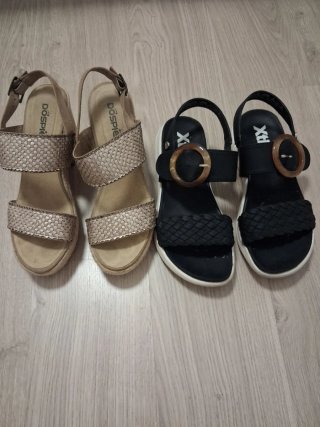 Sandalias planas y plataforma T.39/40