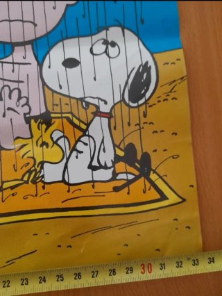 Póster Vintage Peanuts Lluvia Fin de Semana