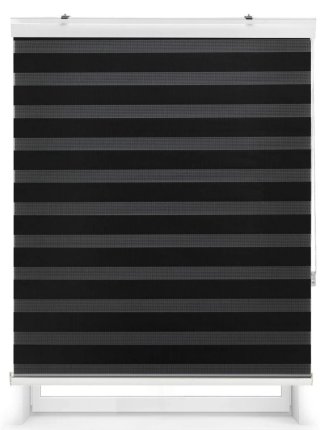 Estor Noche y Día 140x180cm Gris/Blanco