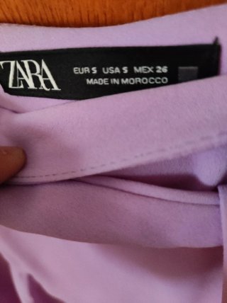 Falda-pantalón Zara Morada