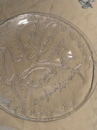 Plato Cristal Rafael Alberti Paloma Paz