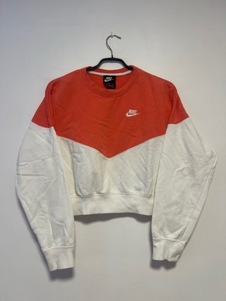 Sudadera Nike chica naranja y blanca