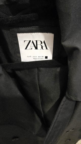Gabardina Zara Hombre Negra