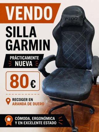 Silla Gaming Garmin Negra Casi Nueva