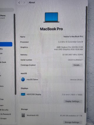 MacBook Pro 16 2019 32GB