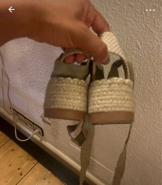 Alpargatas verano beige y verde