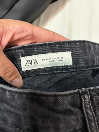 Pantalones Zara Skinny Gris Cremallera