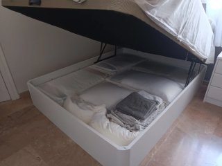 Canapé abatible madera y tela
