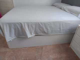 Canapé abatible madera y tela