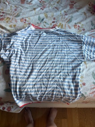 Jersey rayas oversize azul y blanco