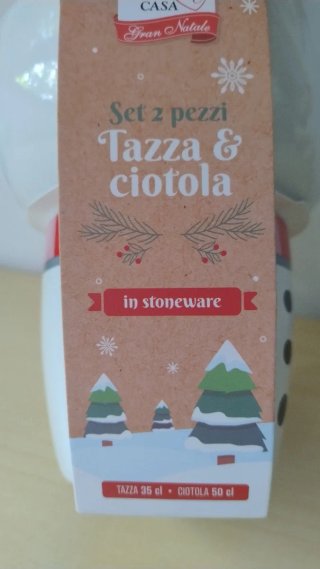Set Tazza e Ciotola Natale Pupazzo Neve