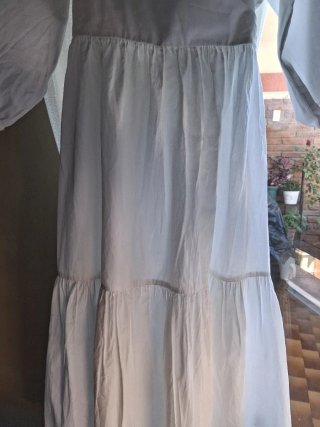 Vestido blanco manga abullonada