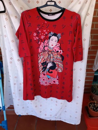 Vestido Keep and Trendy Estampado Geisha.