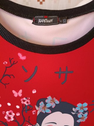 Vestido Keep and Trendy Estampado Geisha.