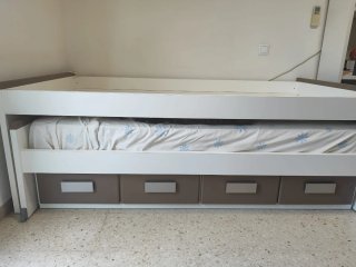 Cama nido 4 cajones + 2 colchones