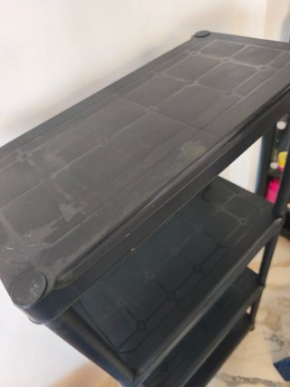 Estantería de resina negra 4 baldas