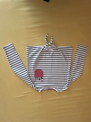 Conjunto niña pantalón y camiseta rayas