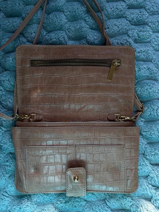 Bolso Uterque piel efecto cocodrilo