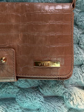 Bolso Uterque piel efecto cocodrilo