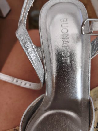 Sandalias Plataforma Plata