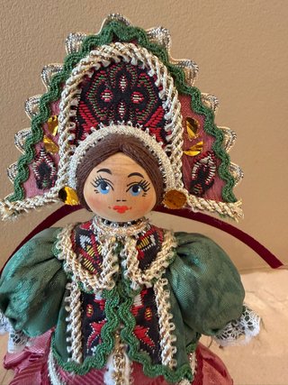 Muñeca Rusa Vintage Traje Tradicional
