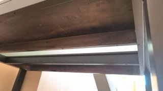 Mesa comedor y 6 sillas, madera oscura