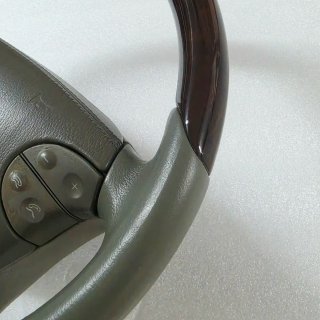 Volante Mercedes madera piel beige airbag