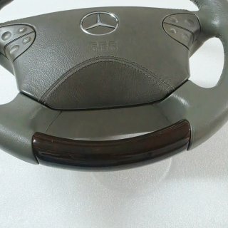 Volante Mercedes madera piel beige airbag