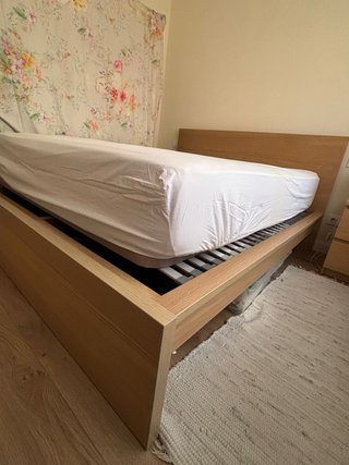 Cama 150 Ikea con Colchón y Cabecero
