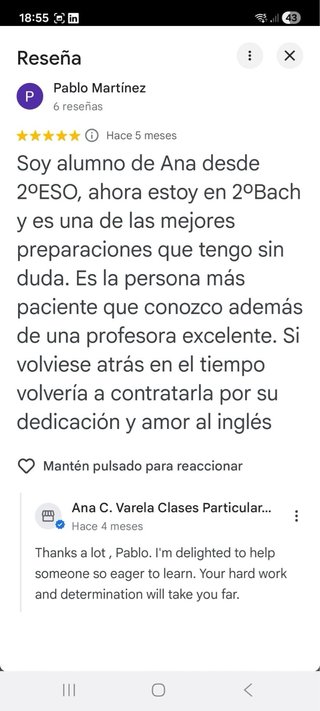 Clases Inglés online: ESO, BACHILLER, UNIVERS, C1
