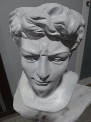 Busto decorativo in cemento in stile classico