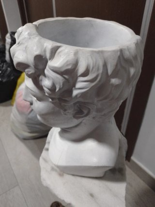 Busto decorativo in cemento in stile classico