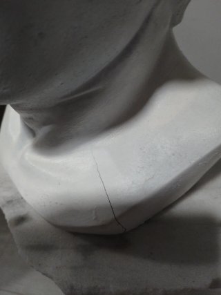 Busto decorativo in cemento in stile classico