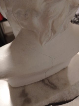 Busto decorativo in cemento in stile classico