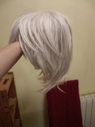 Peluca Cosplay Corta Blanca